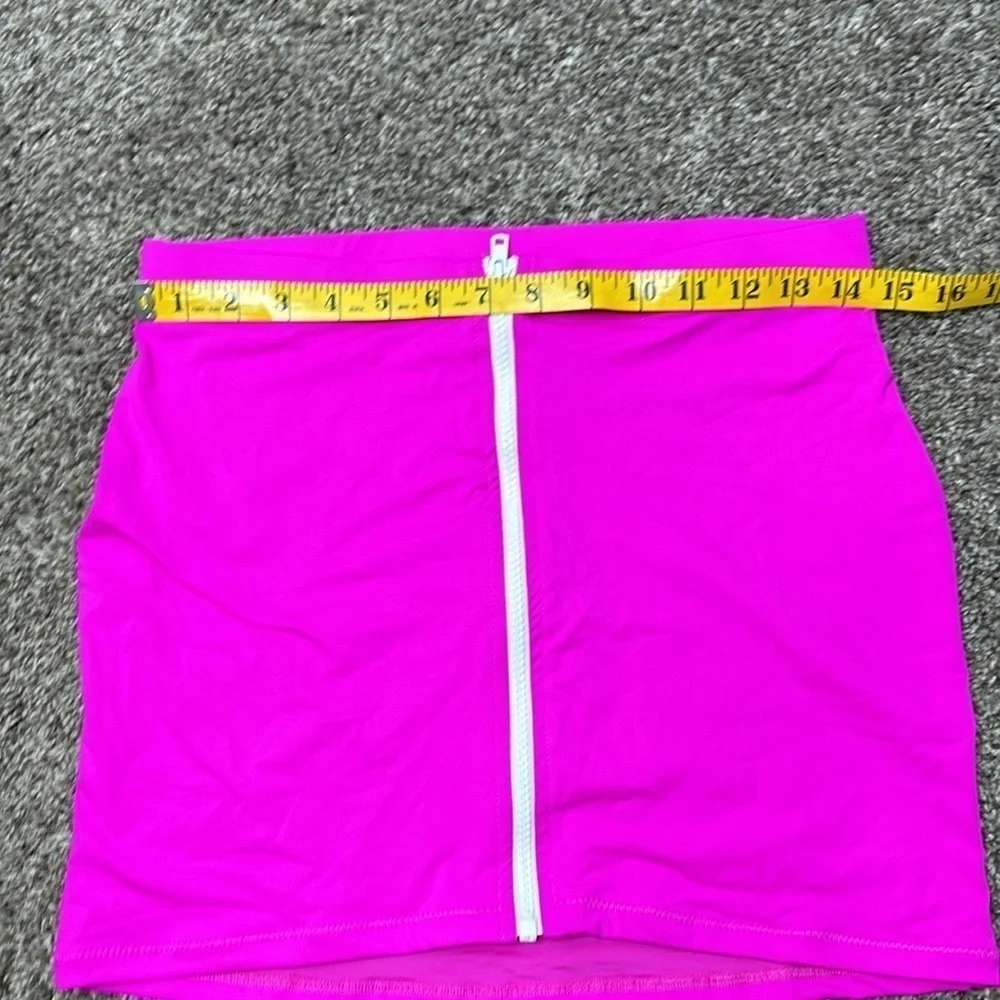 NWT SKIMS ZIP-UP SWIM MINI SKIRT large